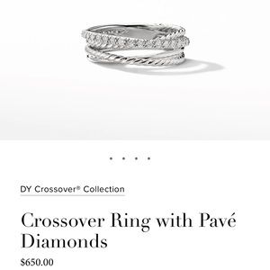 David Yurman Pavé crossover ring